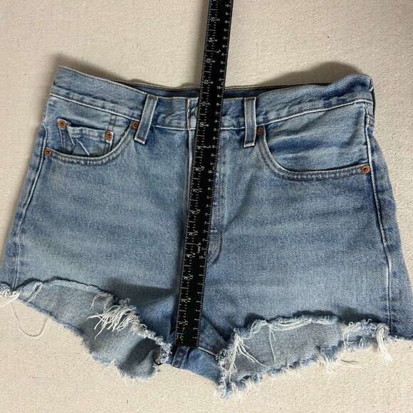 Levi's 501 Jean Shorts Womens 29 Blue - Picture 11 of 12
